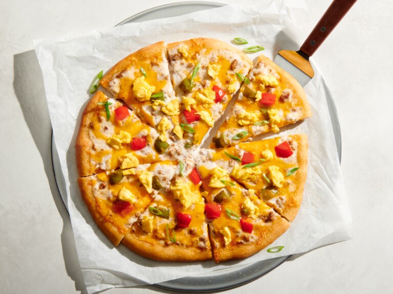 pizza on parchment