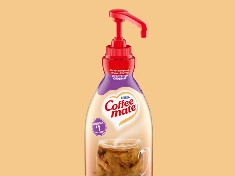 coffee mate sweetened original pump
