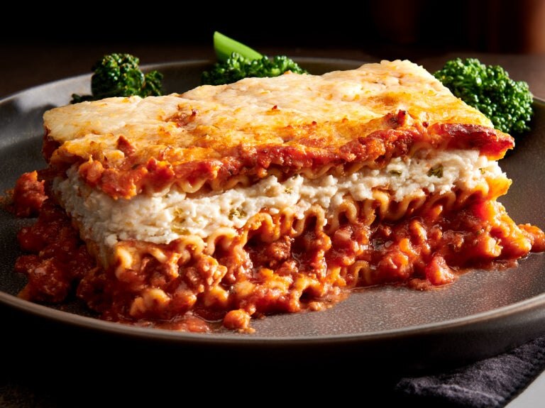 Stouffers lasagna grey plate