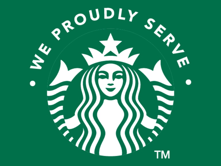 Starbucks logo we proudly serve