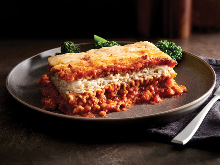 Stouffers lasagna with meat sauce on plate
