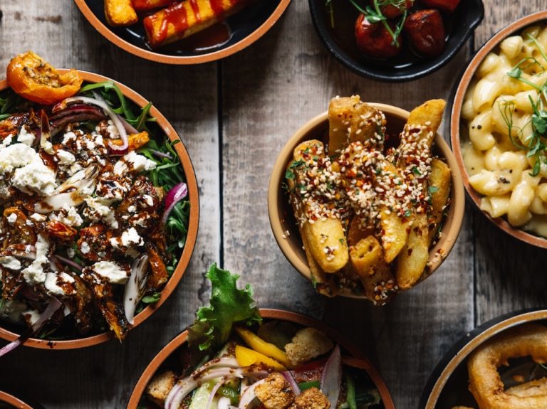 trend report image various pastas and food in bowls on table