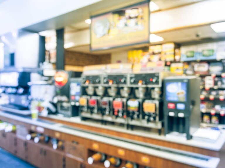 beverage station in gas station