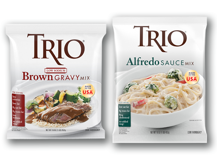 Trio Samples of Alfredo and Brown Gravy