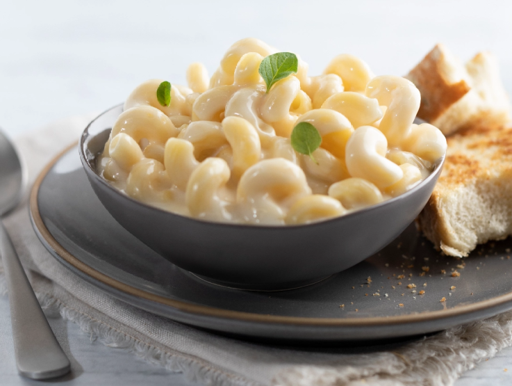 Stouffer's White Cheddar Macaroni and Cheese in a bowl on a plate