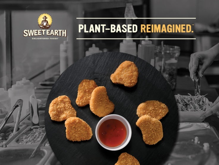 Plant-based nuggets on black background