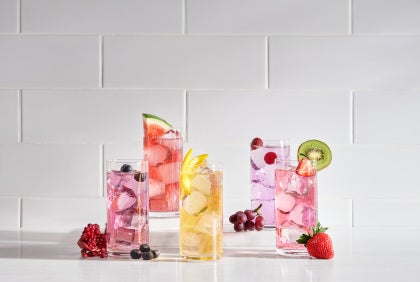 group shot of vitality fruit flavor waters