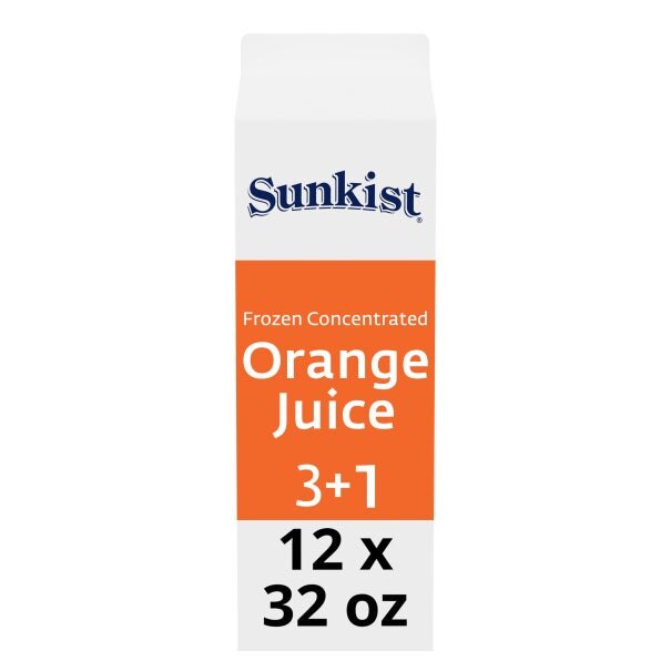 システムリュクコンディショナー・1000ml sao Sunkist 100% Orange Juice Frozen Concentrate, 3+1, 32 Fl Oz (Pack