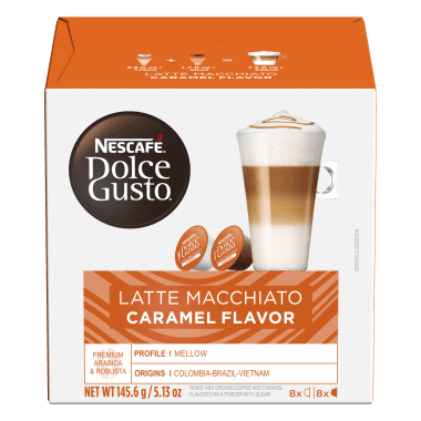 Hound Dispensing resource Nescafé Dolce Gusto Caramel Latte Macchiato, 3 x 16 Capsules, Makes 24