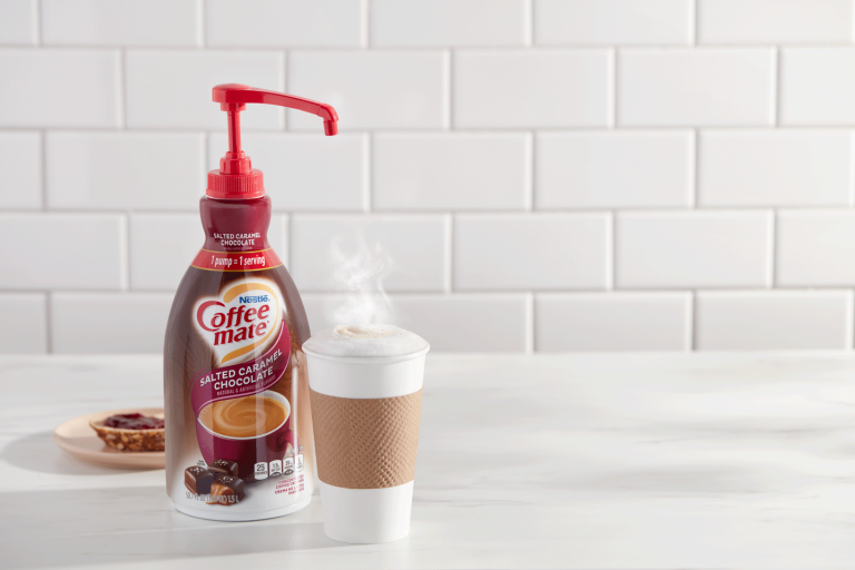 Liquid Creamer Pump Bottle w/ Holding Rack by Coffee mate