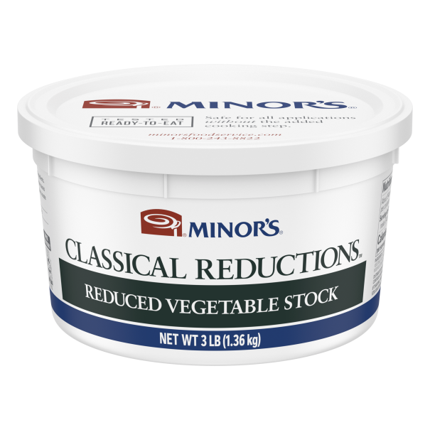 Minor’s Classical Reductions Reduced Vegetable Stock Gluten Free 3 lb (Pack of 4)