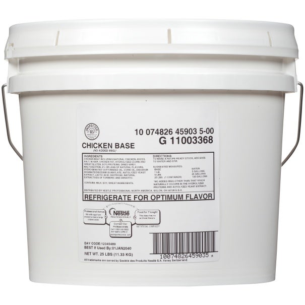 Minor’s Chicken Base No Added MSG, 25 lb back of pail