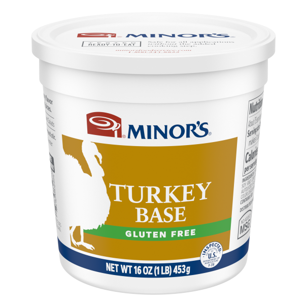 Minor’s Turkey Base No Added MSG Gluten Free, 1 lb (Pack of 6) in pack tub