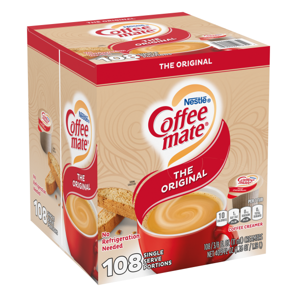 Coffee mate Original Liquid Creamer Singles 0.375 Fl Oz (Pack of 108)