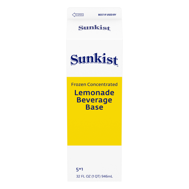 Sunkist Lemonade Beverage Base 15% Frozen Concentrate in pack