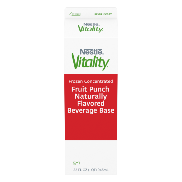 Nestlé Vitality Fruit Punch Flavored Beverage Base 10% Frozen Concentrate in pack