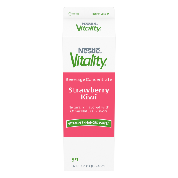 Nestlé Vitality Strawberry Kiwi Flavor Infused Water Ambient Beverage Concentrate in pack
