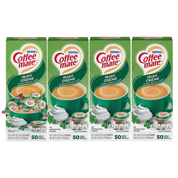 Coffee mate Irish Crème Liquid Creamer Singles, 0.375 Fl Oz (Pack of 200)