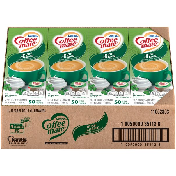 Coffee mate Irish Crème Liquid Creamer Singles, 0.375 Fl Oz (Pack of 200)