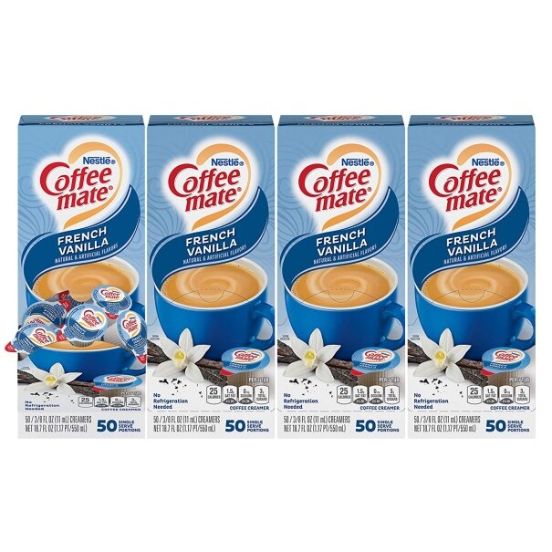 Coffee mate Fr Vanilla Liquid Creamer Singles, 0.375 Fl Oz 200 Pk