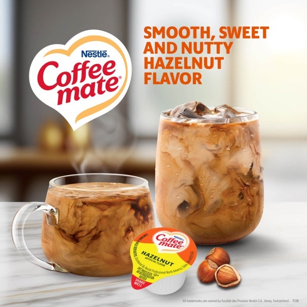 Coffee mate Hazelnut Liquid Creamer Singles 0.375 Fl Oz (Pack of 180)