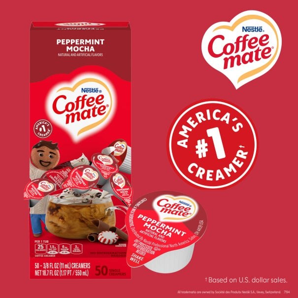 Coffee mate Peppermint Mocha Liquid Creamer Singles (.375 fl oz)