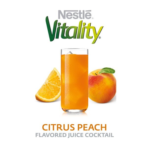 Nestlé Vitality Citrus Peach Juice Cocktail 25% Frzn Conc, 5+1, 3L 3Pk