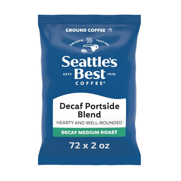 Portside Blend Decaf Ground Coffee 2 Oz 72Pack | Seattle's Best Coffee