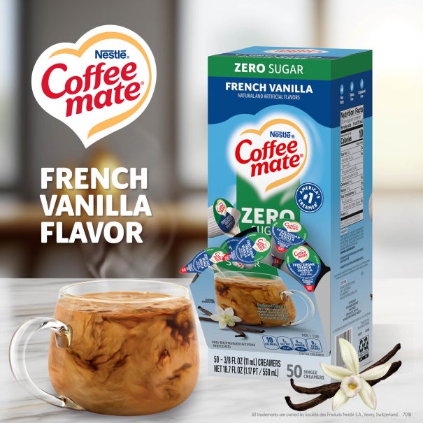 Coffee mate Sugar Free French Vanilla Liquid Creamer Singles .375fl oz