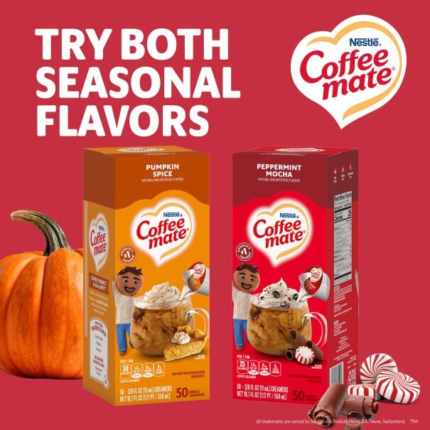 Coffee mate Peppermint Mocha Liquid Creamer Singles (.375 fl oz)