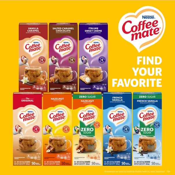 Sugar Free Hazelnut Creamer | Coffee‑mate Singles