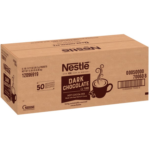 Dark Hot Chocolate Packet for Foodservice Beverage Menus