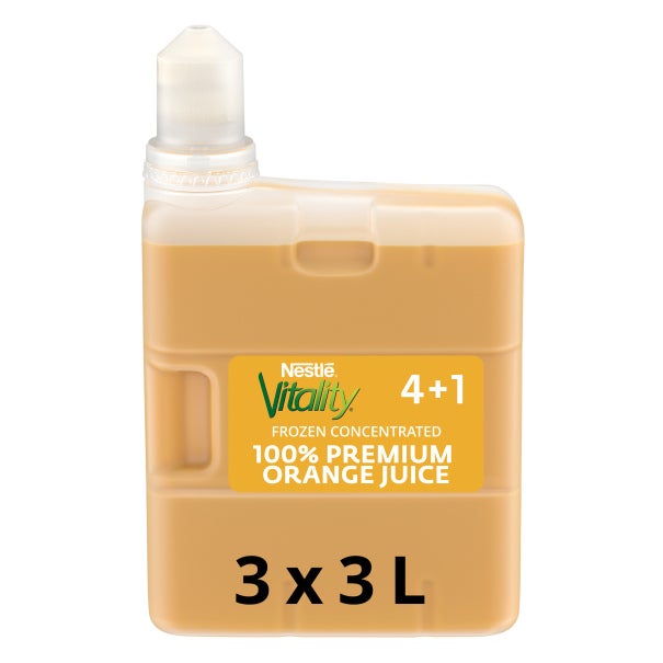 Vitality Premium Orange Juice 100% Frozen Concentrate, 4+1, 3L (3Pack)
