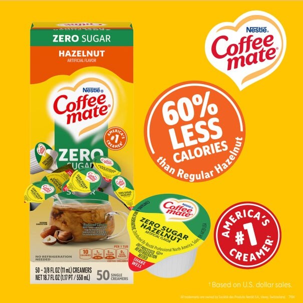 Sugar Free Hazelnut Creamer | Coffee‑mate Singles