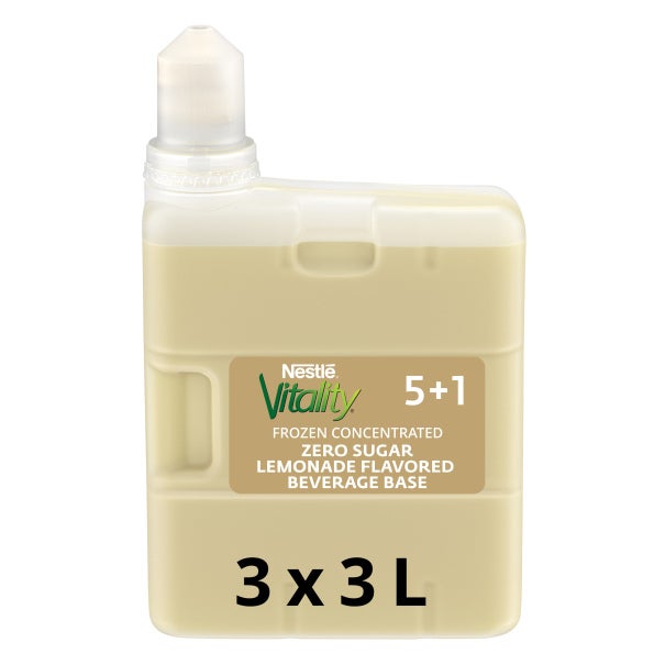 Nestlé Vitality Zero Sugar Lemonade 3% Frozen Concentrate, 5+1, 3L 3Pk