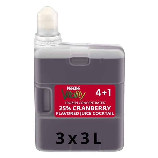 Cranberry Cocktail 25% Frozen Concentrate 4+1, 3L | Nestlé Vitality