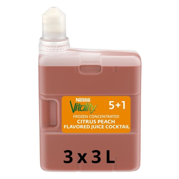 Nestlé Vitality Citrus Peach Juice Cocktail 25% Frzn Conc, 5+1, 3L 3Pk
