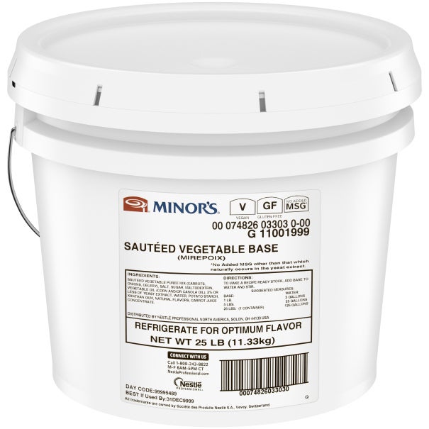 Minor's Sautéed Vegetable Base (Mirepoix) No Added MSG, 25 lb