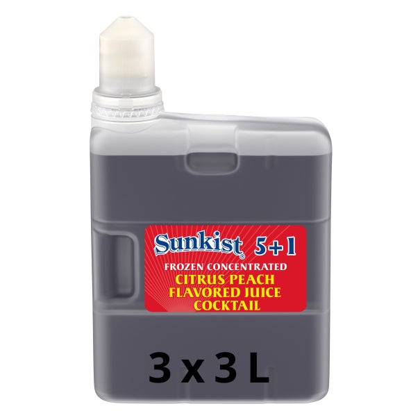 Sunkist Fruit Punch 10% Frozen Concentrate, 5+1, 3L (Pack of 3)