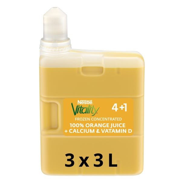 Nestlé Vitality Orange Juice 100% + Calcium Frzn Concentrate, 4+1, 3L