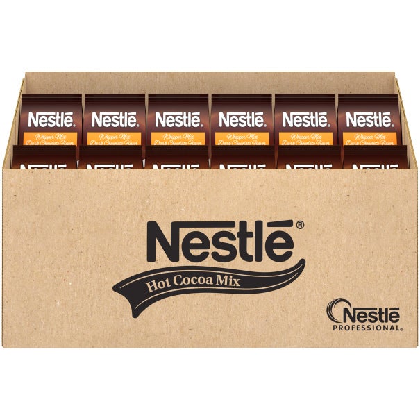 Nestlé Dark Chocolate Flavor Hot Cocoa Mix, Whipper Mix (12 x 2 lb)