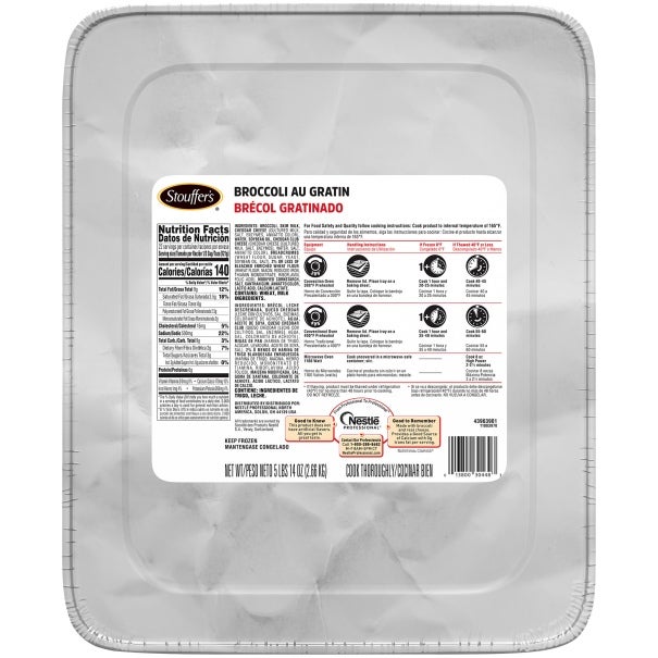 Stouffer’s Broccoli Au Gratin 4 x 94 ounces Tray Stouffer's Nestlé