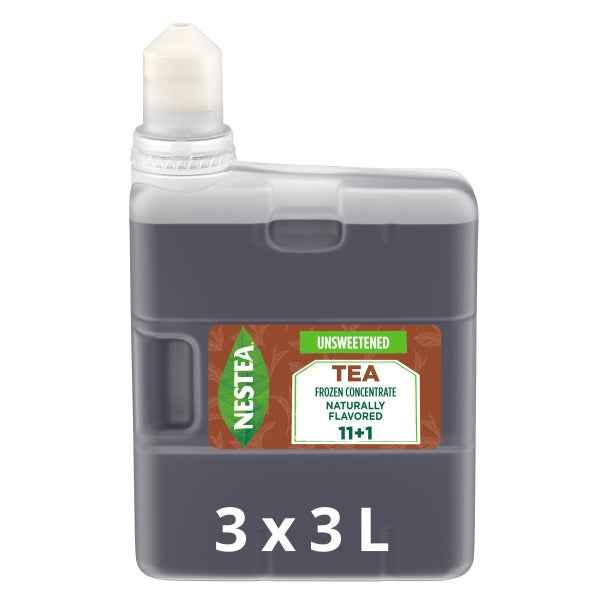 Nestea Unsweet Iced Tea Frozen Concentrate, 11+1, 3L (Pack of 3)