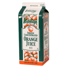 vitality orange juice select 100% frozen concentrate 64oz carton