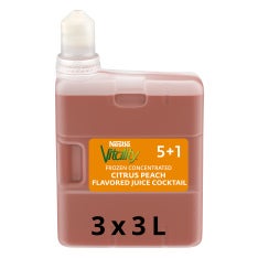 Nestlé Vitality Citrus Peach Juice Cocktail 25% Frzn Conc, 5+1, 3L 3Pk