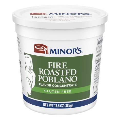 Minor’s Fire Roasted Poblano Flavor Concentrate Gluten Free 13.6 oz 