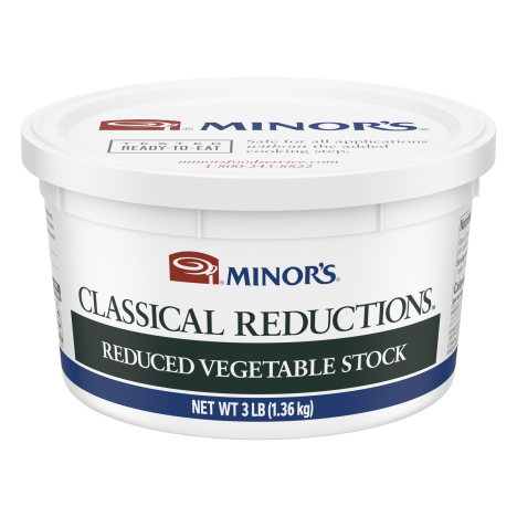 Minor’s Classical Reductions Reduced Vegetable Stock Gluten Free 3 lb (Pack of 4)