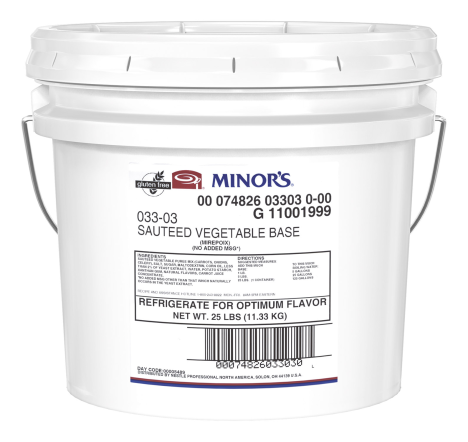 Minor's Sautéed Vegetable Base (Mirepoix) No Added MSG, 25 lb