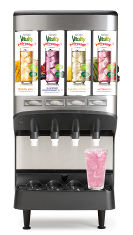 Vitality express dispenser on white