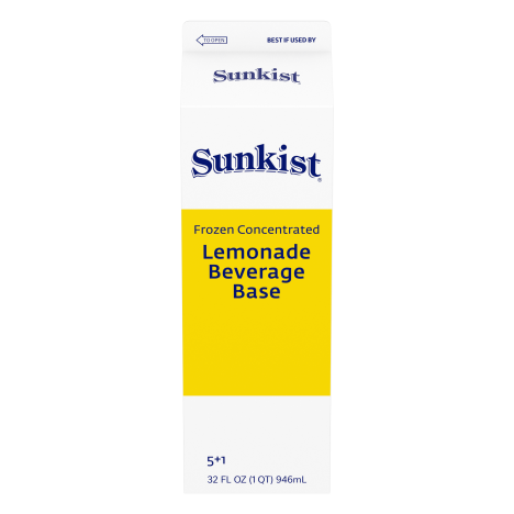 Sunkist Lemonade Beverage Base 15% Frozen Concentrate in pack